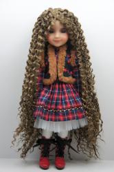 Pretty Long Curly Doll Wigs BJD Synthetic Mohair JD220