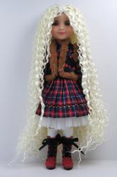 Pretty Long Curly Doll Wigs Synthetic Mohair JD220