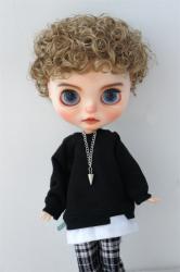 Fashion Short Curly BJD Synthetic Mohair Wigs JD522