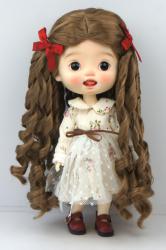 Newly Pretty Curly BJD Synthetic Mohair Doll Wig JD871