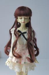 Newly Half-up Hairstyle with Bow BJD Curly Synthetic Mohair Doll Wig JD893