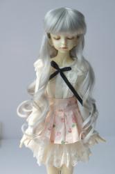 Newly Half-up Hairstyle with Bow BJD Curly Synthetic Mohair Doll Wig JD893