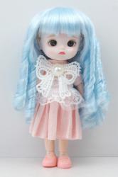 Cute Long Curly BJD Synthetic Mohair Doll Wig JD872