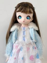 New Arrival Pretty Full Bang BJD Synthetic Mohair Doll Wigs JD914